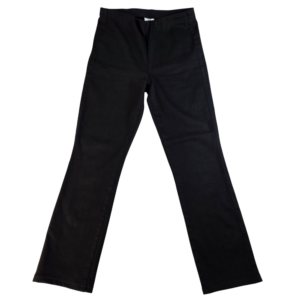 Frank & Eileen Illusion 01 Pants Womens 28/6 Black Pull On Jeans Stretch Flare